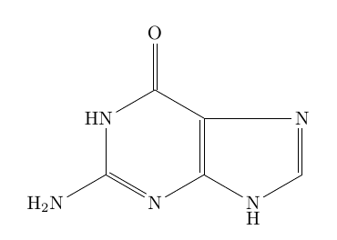 chemfig - Guanine